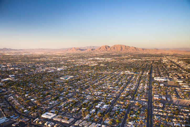 Aerial urban suburbian community